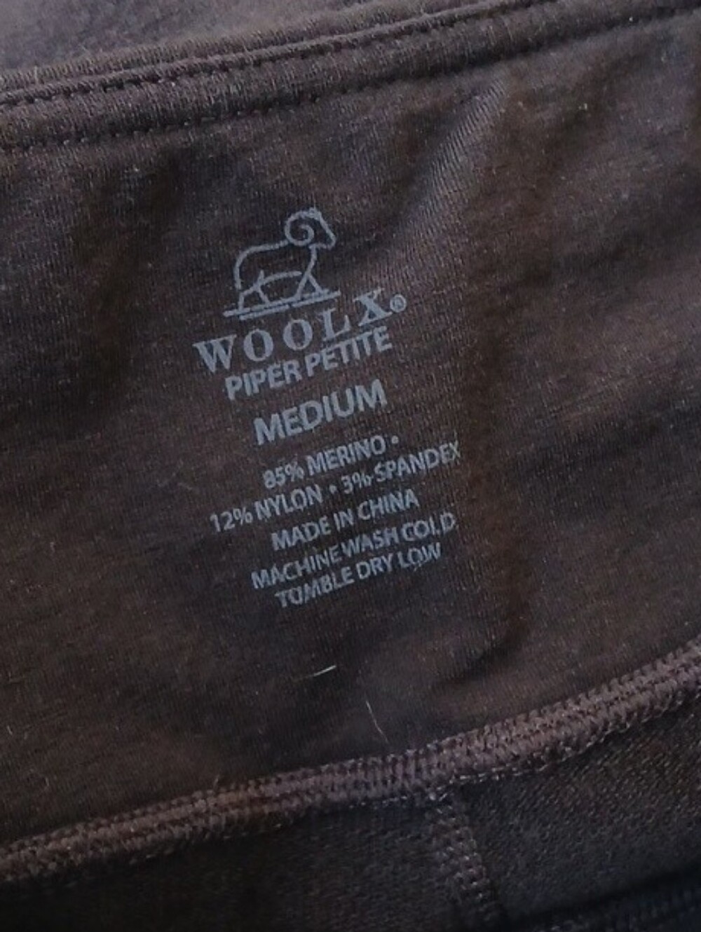 WoolX Piper Pocket Leggings Dark Brown Women's Medium Petite - Picture 4 of 5